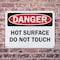 Signmission Hot Surface Sign, 7 in H x 10 in W, Plastic, Hot Surface Do Not Touch OS-2PACK-DS-P-710-L-19398 - alternate 3